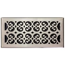 6 In. X 14 In. Scroll Nickel Floor Register 6 6 In. X 14 In. Scroll Nickel Floor Register -Fire Place Store metallics decor grates registers grilles sph614 nkl a0 1000