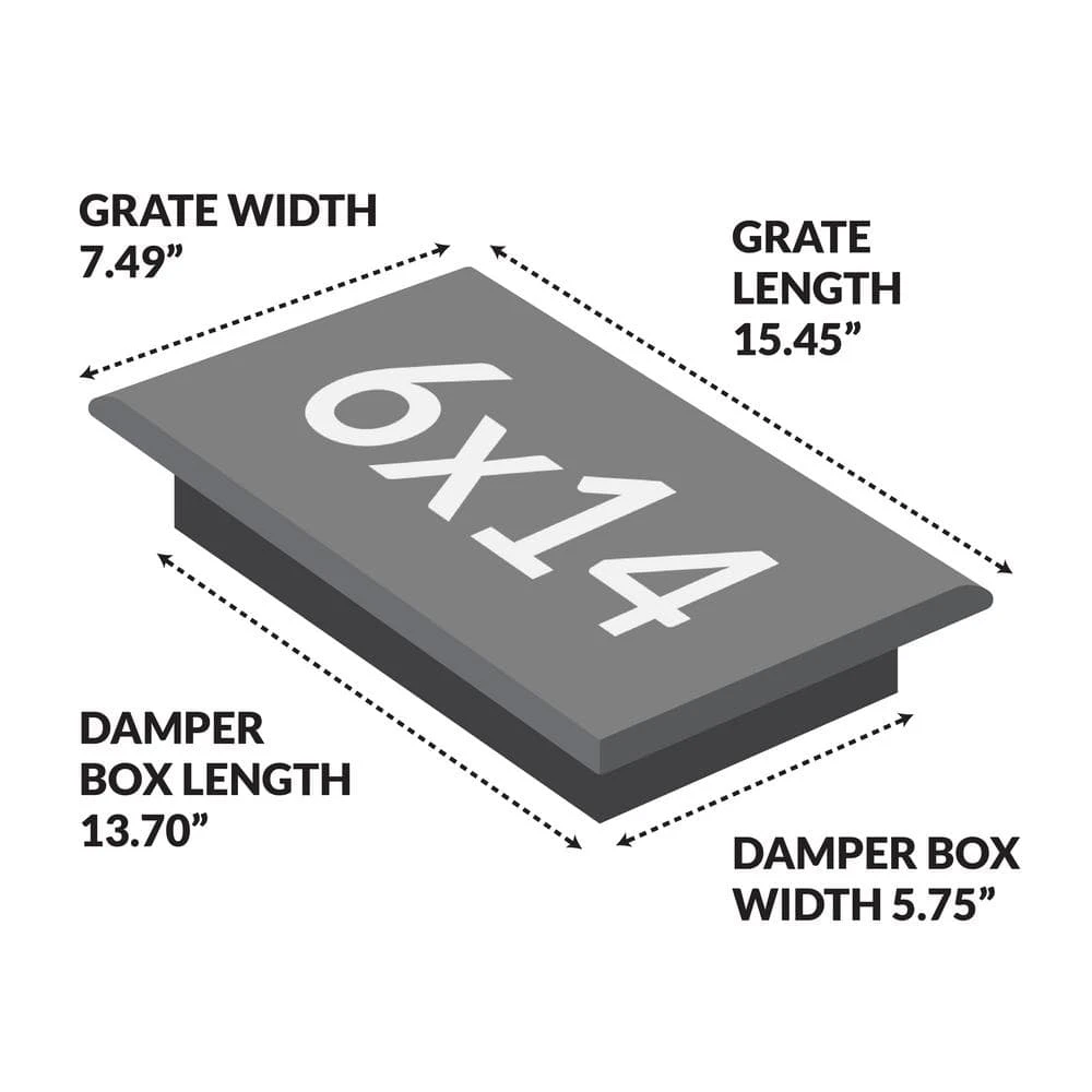 6 In. X 14 In. Scroll Nickel Floor Register 4 6 In. X 14 In. Scroll Nickel Floor Register - Image 4