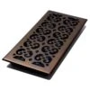 6 In. X 14 In. Scroll Rub Bronze Floor Register
