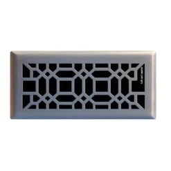 Oriental 4 In. X 10 In. Steel Floor Register In Brushed Nickel