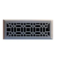Oriental 4 In. X 12 In. Steel Floor Register In Brushed Nickel