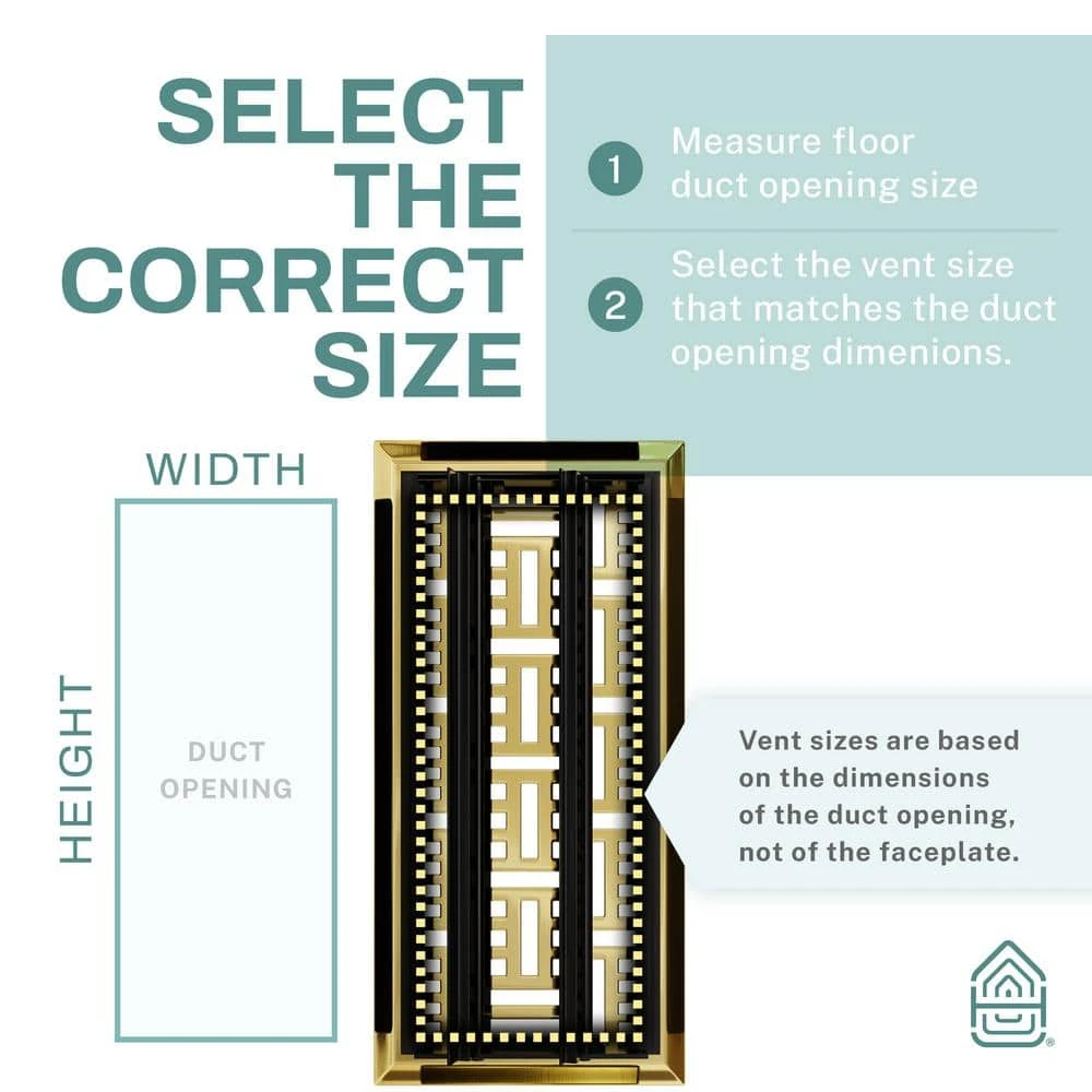 Basketweave 14 In. X 4 In. Decorative Floor Register Vent With Mesh Cover Trap In Polished Brass 3 Basketweave 14 In. X 4 In. Decorative Floor Register Vent With Mesh Cover Trap In Polished Brass - Image 3