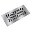 Low Profile 10 In. X 4 In. Steel Floor Register In Silver Diagonal Pattern (1-Pack)