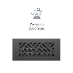 Low Profile 10 In. X 4 In. Steel Floor Register In Silver Diagonal Pattern (3-Pack) -Fire Place Store metallics reggio registers registers grilles kit3 dg612ssnh 1f 1000