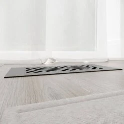 Low Profile 10 In. X 4 In. Steel Floor Register In Silver Diagonal Pattern (3-Pack) -Fire Place Store metallics reggio registers registers grilles kit3 dg612ssnh 76 1000