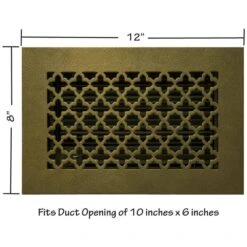 Victorian 10 In. X 6 In. Oil Rubbed Bronze Powder Coat Steel Floor Vent With Opposed Blade Damper -Fire Place Store metallics steelcrest registers grilles tvi10x6sorbn c3 1000