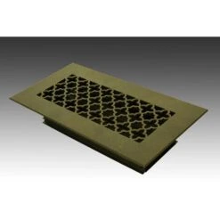 Victorian 12 In. X 4 In. Oil Rubbed Bronze Powder Coat Steel Floor Vent With Opposed Blade Damper