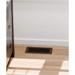 Victorian 12 In. X 6 In. Oil Rubbed Bronze Powder Coat Steel Floor Vent With Opposed Blade Damper 12 Victorian 12 In. X 6 In. Oil Rubbed Bronze Powder Coat Steel Floor Vent With Opposed Blade Damper -Fire Place Store metallics steelcrest registers grilles tvi12x6sorbn 1f 1000