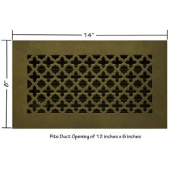 Victorian 12 In. X 6 In. Oil Rubbed Bronze Powder Coat Steel Floor Vent With Opposed Blade Damper 10 Victorian 12 In. X 6 In. Oil Rubbed Bronze Powder Coat Steel Floor Vent With Opposed Blade Damper -Fire Place Store metallics steelcrest registers grilles tvi12x6sorbn c3 1000