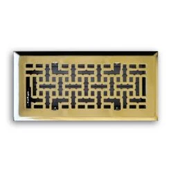 4 In. X 10 In. Modern Contempo Floor Diffuser, Polished Brass