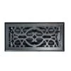 10 In. W X 4 In. H Floor Register In Classic Design And Matte Black For Duct Opening Of 10 In. W X 4 In. H