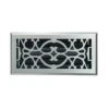 10 In. W X 4 In. H Floor Register In Classic Design And Satin Nickel Finish For Duct Opening Of 10 In. W X 4 In. H