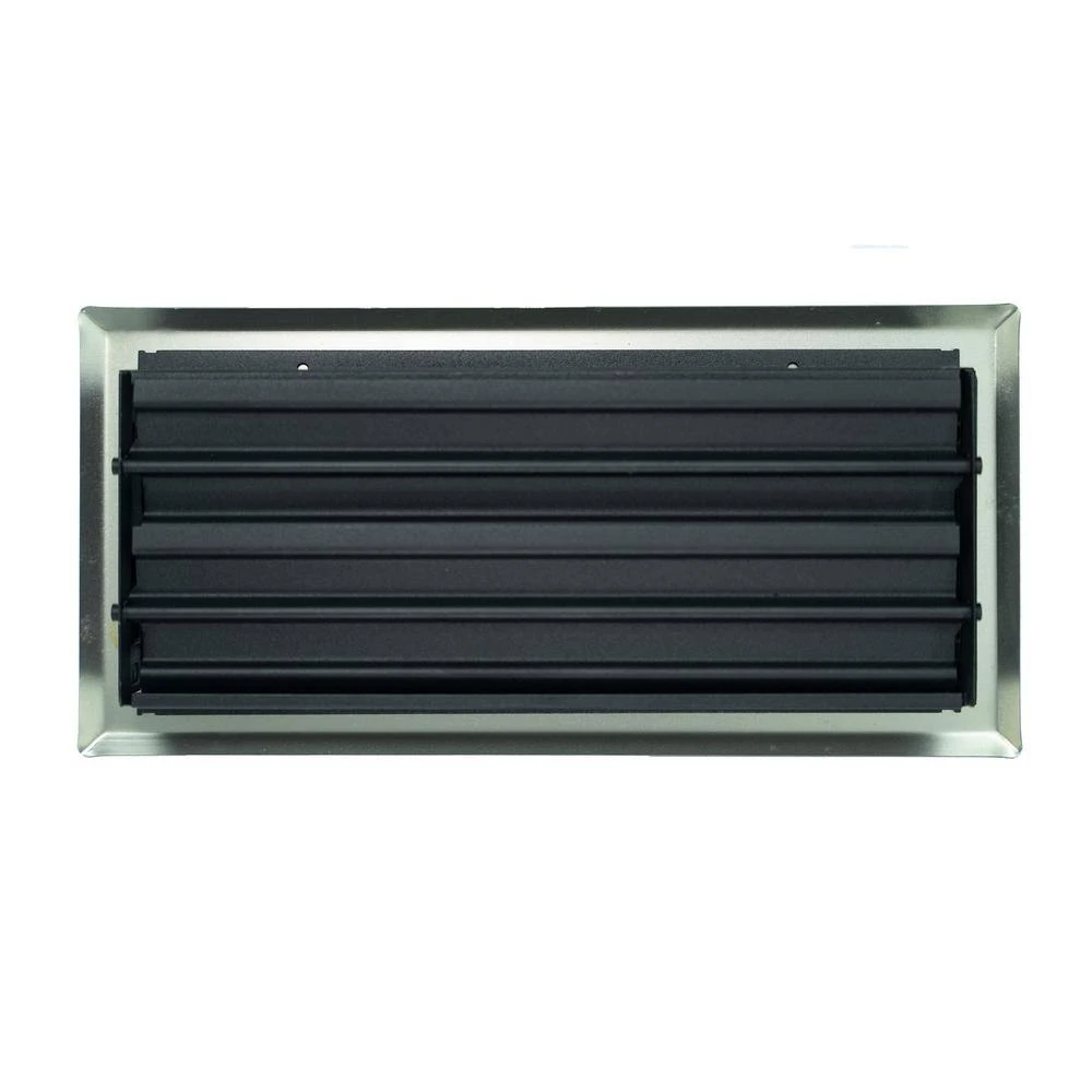 10 In. W X 4 In. H Floor Register In Classic Design And Satin Nickel Finish For Duct Opening Of 10 In. W X 4 In. H 2 10 In. W X 4 In. H Floor Register In Classic Design And Satin Nickel Finish For Duct Opening Of 10 In. W X 4 In. H - Image 2