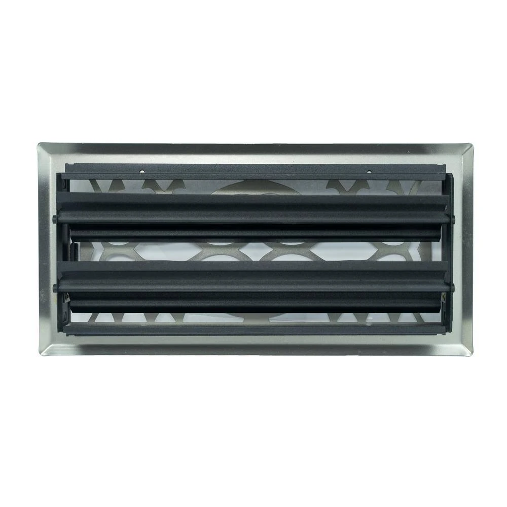 10 In. W X 4 In. H Floor Register In Classic Design And Satin Nickel Finish For Duct Opening Of 10 In. W X 4 In. H 3 10 In. W X 4 In. H Floor Register In Classic Design And Satin Nickel Finish For Duct Opening Of 10 In. W X 4 In. H - Image 3