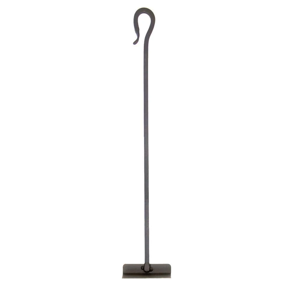 Shepherd's Hook 28 In. Tall Fireplace Ash Hoe Tool, Graphite 1 Shepherd's Hook 28 In. Tall Fireplace Ash Hoe Tool, Graphite