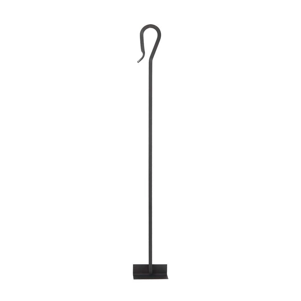 Shepherd's Hook 28 In. Tall Fireplace Ash Hoe Tool, Graphite 2 Shepherd's Hook 28 In. Tall Fireplace Ash Hoe Tool, Graphite - Image 2