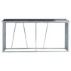Ami 129.9 In. W Anthracite Galvanized Steel Firewood Rack With Matal Roof For Backyard Garden Patio Porch