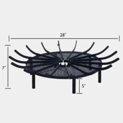 Outdoor Fire Pit Cover Grate Log Round 28 In. With Base Firewood Grates Support In Black For Outdoor -Fire Place Store misopily fire pit covers and accessories hdph020ot265 44 1000