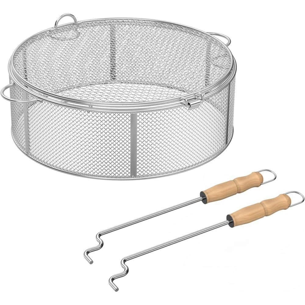 18 In. X 6 In. Fire Pit Spark Protector Screen Cover With 2 Sticks For Backyard/Outdoor 1 18 In. X 6 In. Fire Pit Spark Protector Screen Cover With 2 Sticks For Backyard/Outdoor