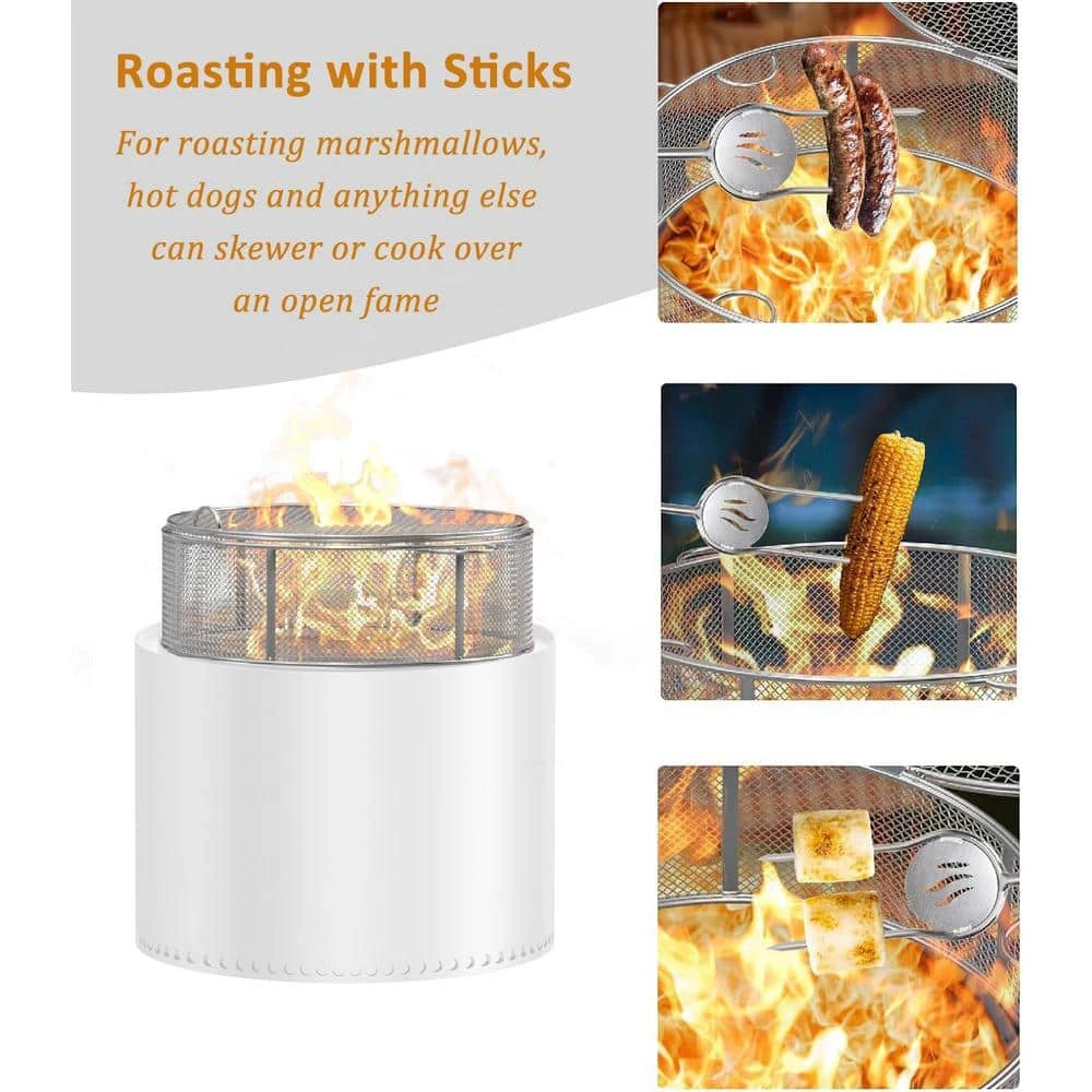 18 In. X 6 In. Fire Pit Spark Protector Screen Cover With 2 Sticks For Backyard/Outdoor 6 18 In. X 6 In. Fire Pit Spark Protector Screen Cover With 2 Sticks For Backyard/Outdoor - Image 6