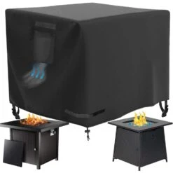 Square Gas Fire Pit Cover 30 In. X 30 In. X 25 In., Waterproof And 600D Heavy-Duty Fire Table Cover, Patio Propane -Fire Place Store misopily fire pit covers and accessories ph03928b086 c3 1000