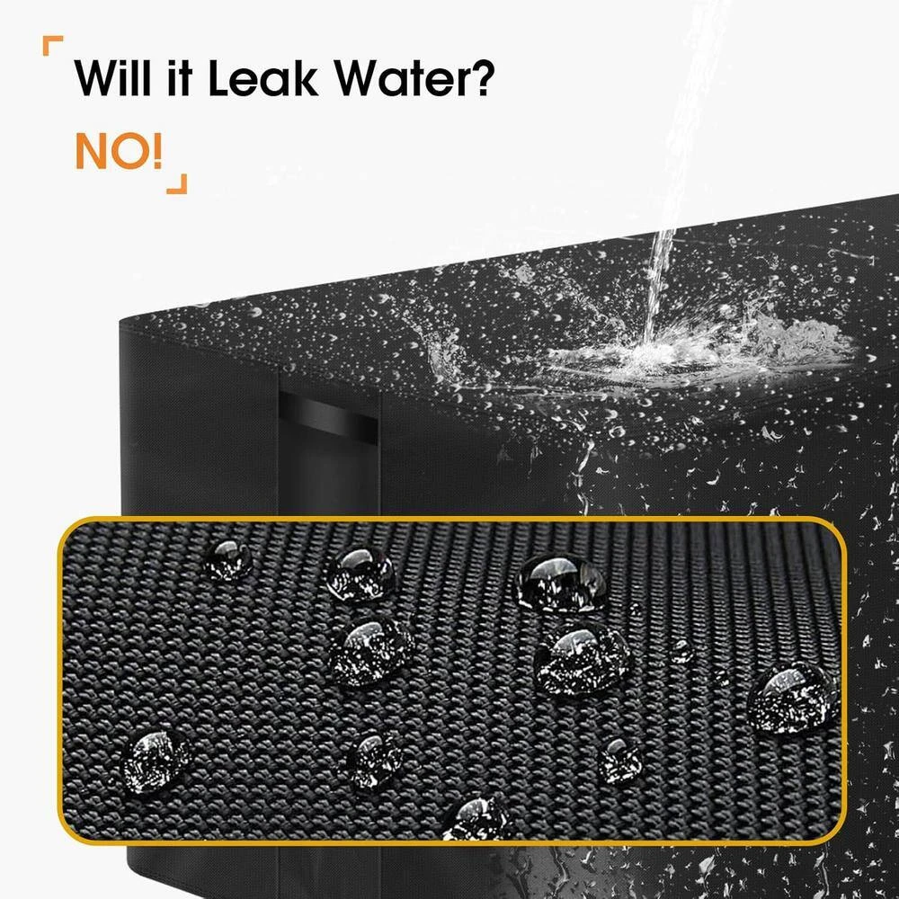 42 In. Rectangular Firepit Cover For Outdoor Fireplace Waterproof Propane Fire Table Cover, Black 3 42 In. Rectangular Firepit Cover For Outdoor Fireplace Waterproof Propane Fire Table Cover, Black - Image 3