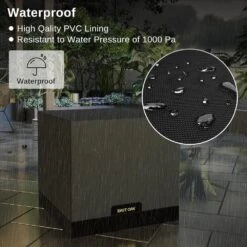 28 In. Fire Pit Table Cover For Outdoor Propane, 600D Heavy-Duty Fabric, Waterproof, Dustproof And All-Weather Resistant -Fire Place Store misopily fire pit covers and accessories ph03928b091 1f 1000