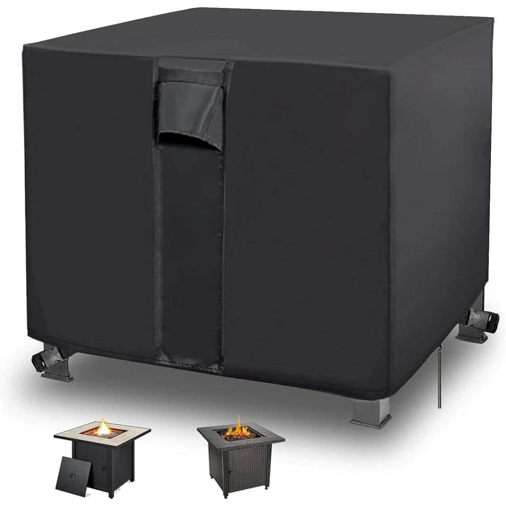 Fire Pit Table Cover Square 30 In. X 30 In. X 25 In., Waterproof Fire Table Cover Square Anti-UV Heavy-Duty Patio Gas 2 Fire Pit Table Cover Square 30 In. X 30 In. X 25 In., Waterproof Fire Table Cover Square Anti-UV Heavy-Duty Patio Gas - Image 2