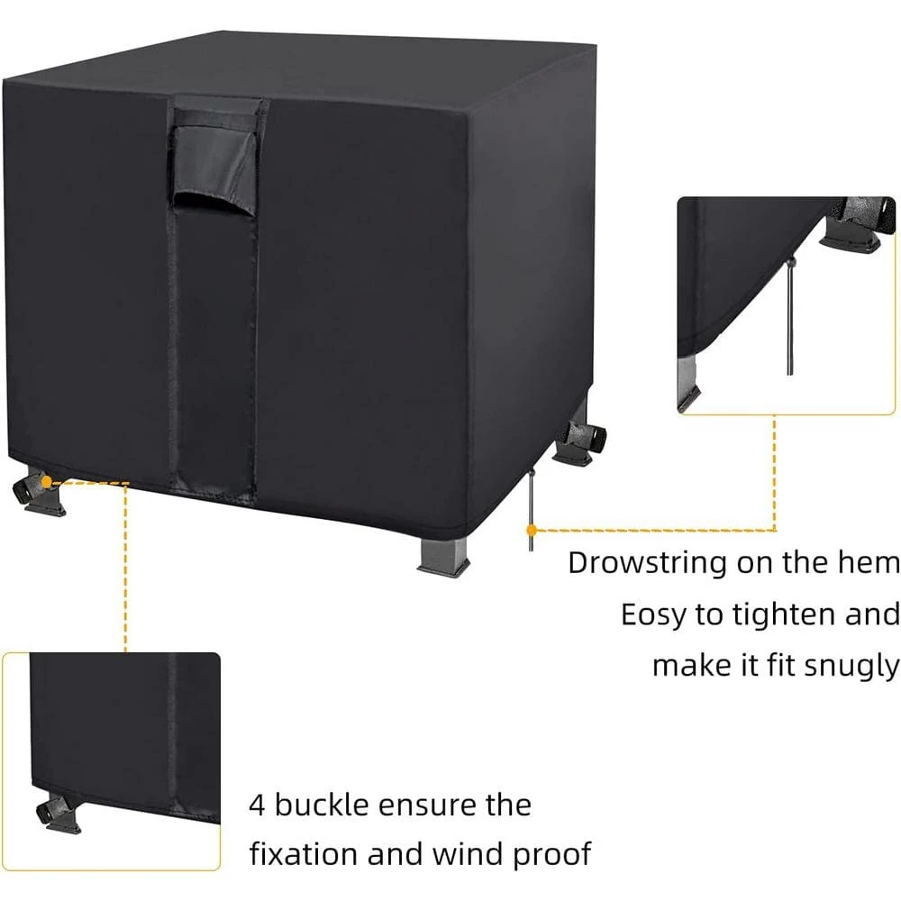 Fire Pit Table Cover Square 30 In. X 30 In. X 25 In., Waterproof Fire Table Cover Square Anti-UV Heavy-Duty Patio Gas 6 Fire Pit Table Cover Square 30 In. X 30 In. X 25 In., Waterproof Fire Table Cover Square Anti-UV Heavy-Duty Patio Gas - Image 6