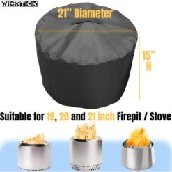 Round Fire Pit Cover For Solo Stove Bonfire 2.0 600D Heavy Duty Waterproof Camping 21 In. All-Weather Resistant 6 Round Fire Pit Cover For Solo Stove Bonfire 2.0 600D Heavy Duty Waterproof Camping 21 In. All-Weather Resistant -Fire Place Store misopily fire pit covers and accessories sa04 528b053 c3 1000