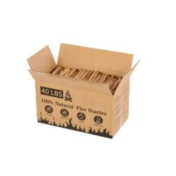 40 Lbs. 100% Natural Kindling Wood Firewood Firestarter With Wooden Box -Fire Place Store misopily firewood sa21 128b106 4f 1000