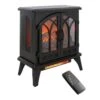24 In. 400 Sq. Ft. 3D Flame Electric Stove In Black With Remote Control