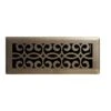 Classic Scroll 4 In. X 12 In. Steel Floor Register In Antique Brass