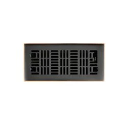 Art Nouveau 4 In. X 10 In. Steel Floor Register In Oil Rubbed Bronze