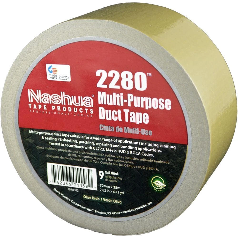 2.83 In. X 60.1 Yds. 2280 Multi-Purpose Duct Tape In Olive Drab 1 2.83 In. X 60.1 Yds. 2280 Multi-Purpose Duct Tape In Olive Drab