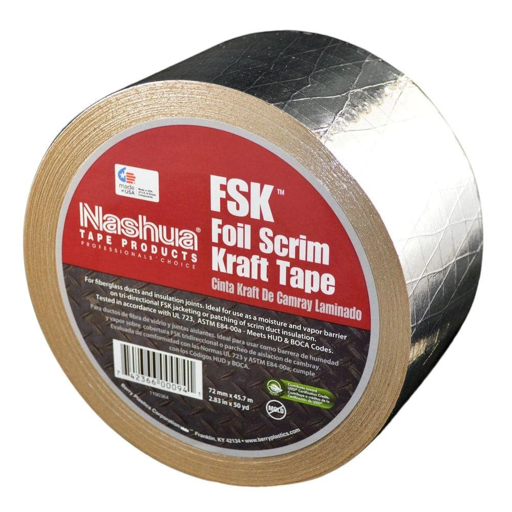 2.83 In. X 50 Yds. Foil-Scrim-Kraft Insulation Duct Tape 1 2.83 In. X 50 Yds. Foil-Scrim-Kraft Insulation Duct Tape