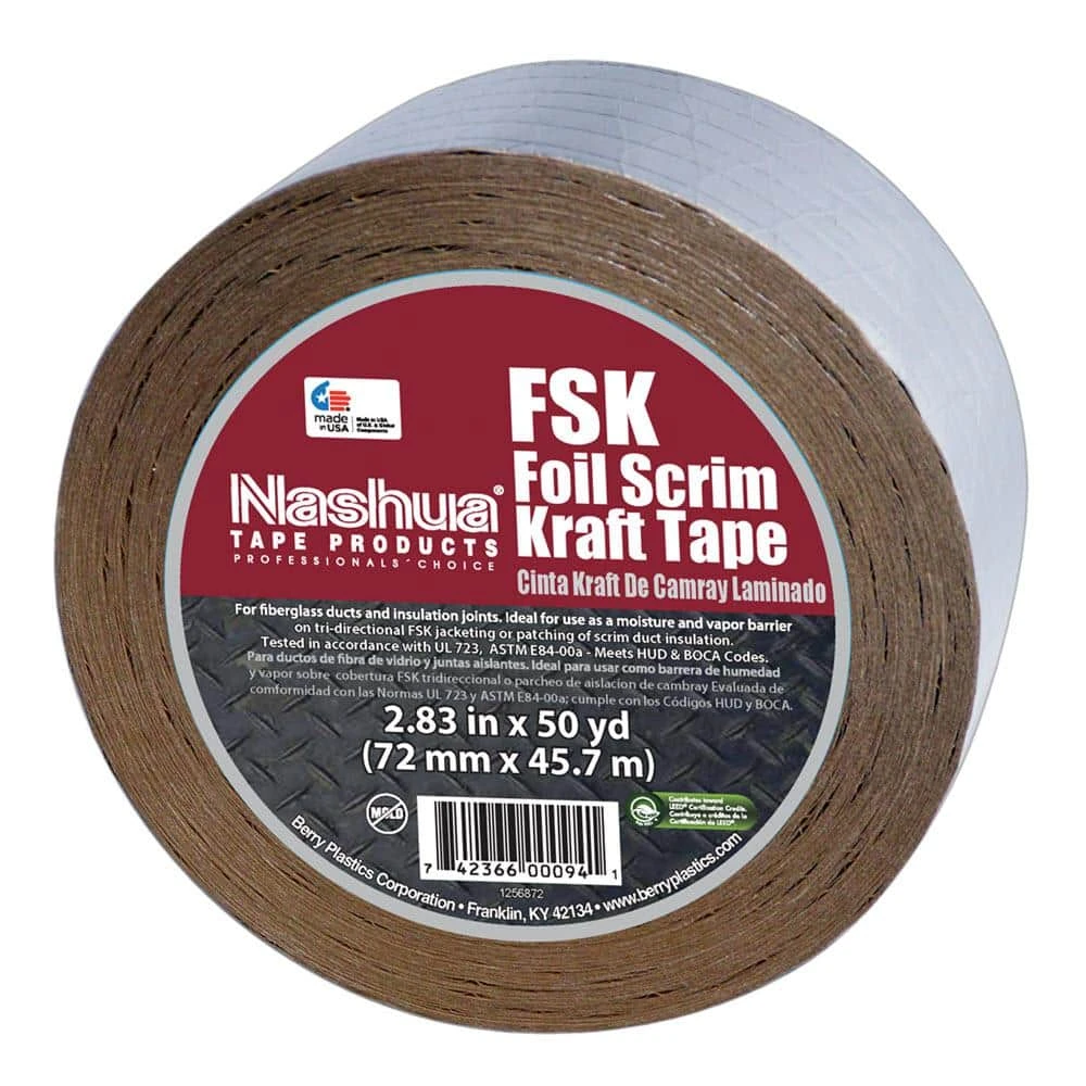 2.83 In. X 50 Yds. Foil-Scrim-Kraft Insulation Duct Tape 2 2.83 In. X 50 Yds. Foil-Scrim-Kraft Insulation Duct Tape - Image 2
