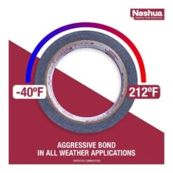 1.89 In. X 35 Yd. HVAC Line Set Duct Tape In Black -Fire Place Store nashua tape duct tape 1529834 1f 1000