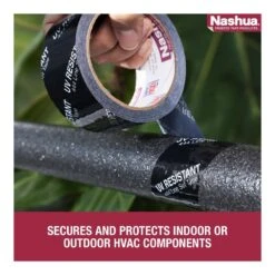 1.89 In. X 35 Yd. HVAC Line Set Duct Tape In Black -Fire Place Store nashua tape duct tape 1529834 66 1000