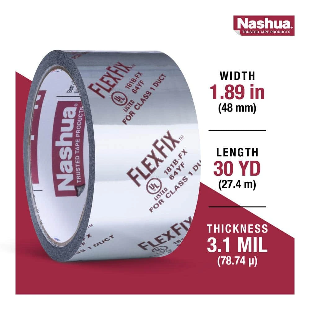 1.89 In. X 30 Yd. Dryer Vent Installation Air Duct Accessory Duct Tape 9 1.89 In. X 30 Yd. Dryer Vent Installation Air Duct Accessory Duct Tape - Image 9