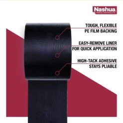 3 In. X 15 Ft. (5 Yds.) Aqua-Seal Waterproof Tape In Black -Fire Place Store nashua tape duct tape 1529844 77 1000