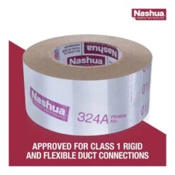 2.5 In. X 60 Yd. 324A Premium Foil HVAC UL Listed Sealer Duct Tape -Fire Place Store nashua tape duct tape 1542698 40 1000