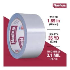1.89 In. X 10.9 Yd. Waterproofing Repair Foil Duct Tape Sealer -Fire Place Store nashua tape duct tape 1542731 77 1000