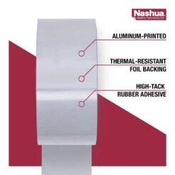 1.89 In. X 10.9 Yd. Waterproofing Repair Foil Duct Tape Sealer -Fire Place Store nashua tape duct tape 1542731 c3 1000