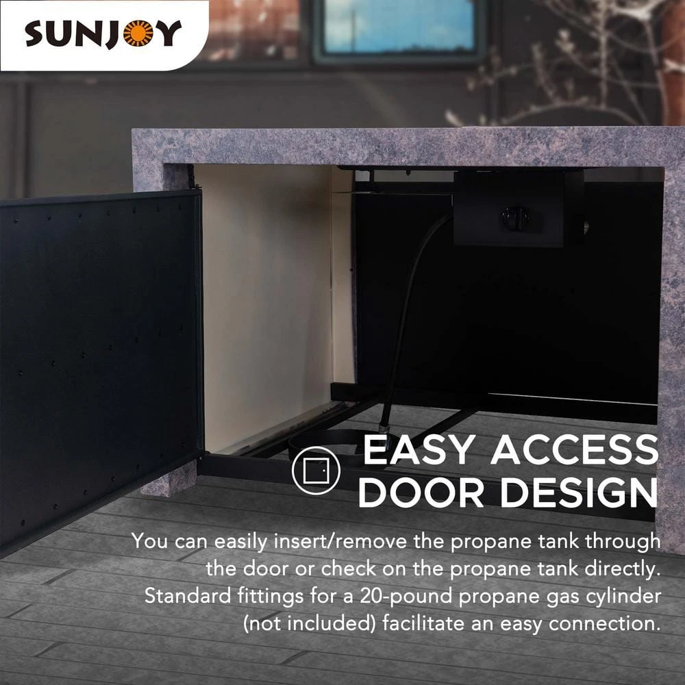 Farnsworth 38 In. W X 25.59 In. H Square LP Firepit Table 3 Farnsworth 38 In. W X 25.59 In. H Square LP Firepit Table - Image 3