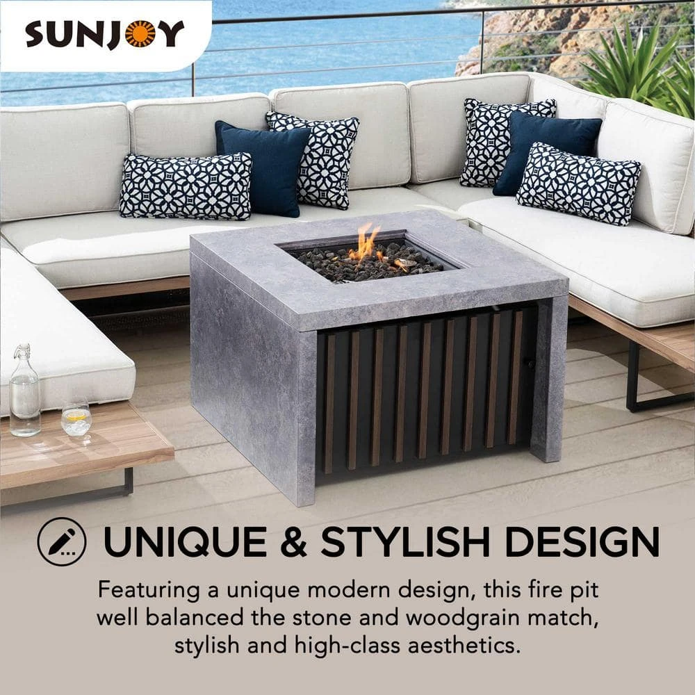 Farnsworth 38 In. W X 25.59 In. H Square LP Firepit Table 8 Farnsworth 38 In. W X 25.59 In. H Square LP Firepit Table - Image 8