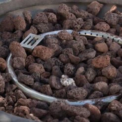 Ophelia 32 In. X 24 In. Circular MGO Propane Outdoor Patio Fire Pit -Fire Place Store natural stone noble house gas fire pits 7549 76 1000