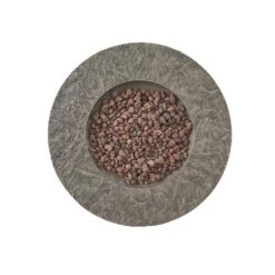 Ophelia 32 In. X 24 In. Circular MGO Propane Outdoor Patio Fire Pit -Fire Place Store natural stone noble house gas fire pits 7549 a0 1000