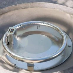 Ophelia 32 In. X 24 In. Circular MGO Propane Outdoor Patio Fire Pit -Fire Place Store natural stone noble house gas fire pits 7549 fa 1000