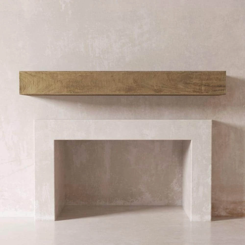 DESSIE 36 In. Fireplace Wall Cap-Shelf Mantel In Natural 1 DESSIE 36 In. Fireplace Wall Cap-Shelf Mantel In Natural